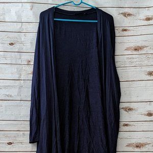 GUC - Susan Graver Weekend Jersey Cardigan - Navy - Size 5x